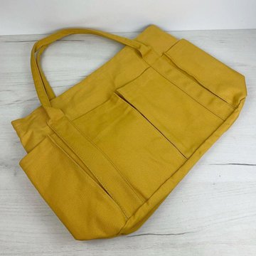 Сумка шоппер ручка на плече | стильна пляжна сумка (1750) Жовтий