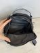 Невеликий шкіряний рюкзак із широким чорно-білим ремінцем С101-КТ-2893 Чорний