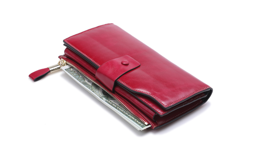 Великий шкіряний гаманець портмоне багато відділів А03-КТ-10221 Коричневий