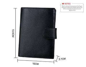 Кожаный мужской кошелек застежка-клапан гладкая фактура А03-КТ-10213-Г Черный