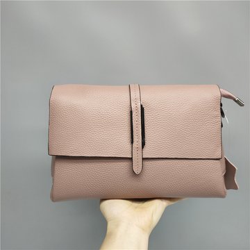 Шкіряна сумка з прямим клапаном Moderna С01-КТ-399 Рожева