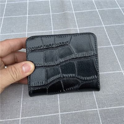 Маленький гаманець шкіряний візерунок змії С37-КТ-10206-З Чорний