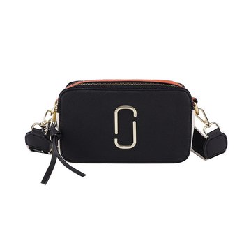 Модная сумка Якобс широкий ремешок на плечо с лого А-1708 Черная