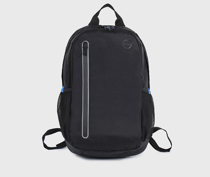 Вместительный городской рюкзак из плотной ткани с лого С48-0580 Черный