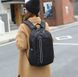 Місткий міський рюкзак із щільної тканини з лого С48-0580 Чорний