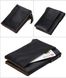 Шкіряний міні гаманець "книжка" застібка на кнопці А03-КТ-10222 Чорний