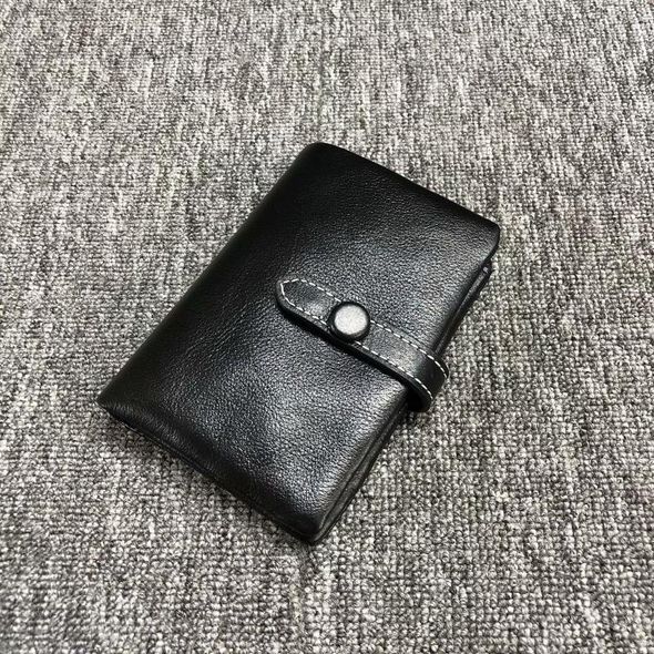 Середній шкіряний гаманець клапан на кнопці КТ-10253 Коричневий