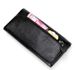 Великий шкіряний гаманець з клапаном та кишенею ззаду А03-КТ-10254 Чорний