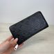 Шкіряний гаманець на блискавці фактура Крокодил С101-КТ-10250 Чорний