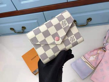 Мини кошелек люкс Луи Виттон + коробочка / расцветка квадрат Белий
