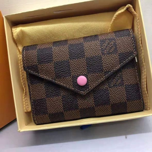 Міні гаманець люкс Луї Віттон + коробочка / забарвлення квадрат Білий