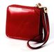 Кожаный кошелек форма квадратная, на молнии с ремешком А03-КТ-10224 Красный