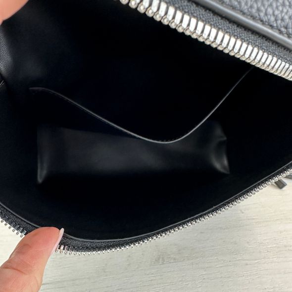 Міні шкіряний рюкзак прямокутний С02-КТ-4264 Чорний