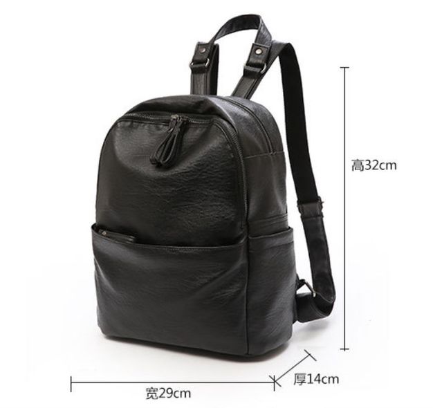 Вместительный рюкзак на два отделения с карманом спереди А-0583 Черный