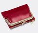 Двойной кожаный кошелек с фермуаром (улыбка) А15-КТ-10264 Красный