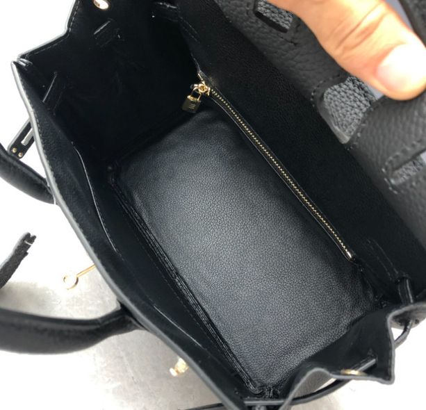 Кожаная сумка с ручкой 25см золотая фурнитура КТ-835-25 Молочная