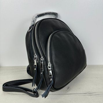 Компактный кожаный рюкзак Lanvera с48-кт-2848 Черный