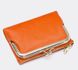 Двойной кожаный кошелек с фермуаром (улыбка) А15-КТ-10264 Оранжевый