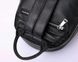 Шкіряний міський рюкзак середнього розміру на 2 відділення С101-КТ-2877 Чорний