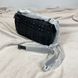 Шкіряна сумка батон із тисненням рельєфна С49-КТ-4103 Чорна