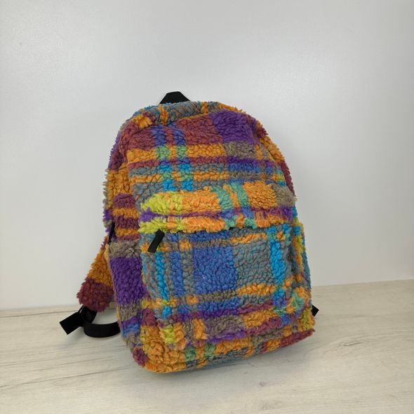 Стильный рюкзак искусственный мех 0585 Разноцветный