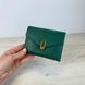 Шкіряний гаманець клапан конверт на кнопці С101-КТ-10279 Зелений