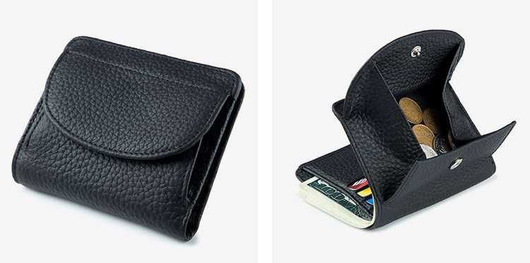 Міні шкіряний гаманець складаний з відділом для дрібниці А15-КТ-10263 Бежевий