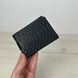 Кожаный мини кошелек картхолдер рептилия фактура С45-КТ-10201 Черный
