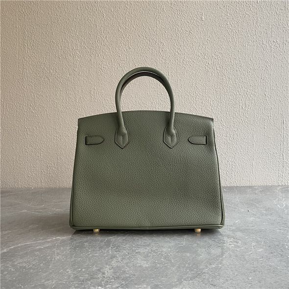Кожаная женская сумка с двумя ручками 30см КТ-835-30 Зеленый