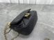 Жіноча стьобана сумочка м'яка еко-шкіра з плетеним ланцюжком А07-1627 Чорна