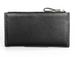 Большой кожаный кошелек портмоне много отделов А03-КТ-10221 матовый Черный