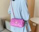Стьобана жіноча сумка з плетеним ланцюжком на плече А08-1850 Фіолетова