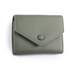 Шкіряний міні гаманець конверт з кнопкою КТ-10303 Зелений