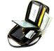 Кожаный кошелек форма квадратная, на молнии с ремешком А03-КТ-10224 Черный
