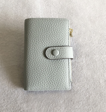 Шкіряний гаманець ключниця з відділом для монет КТ-10310 Блакитний
