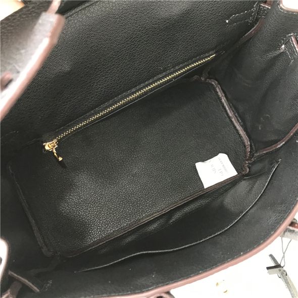 Шкіряна популярна сумка з клапаном дві ручки 20см КТ-835-20 Чорна