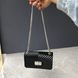 Силіконова сумка міні розмір ланцюжок на плече С60-А-1828 Чорна