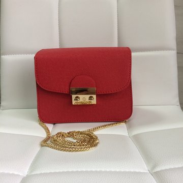 Стильна сумка клатч на ланцюжку в стилі фурла 0154 Червона