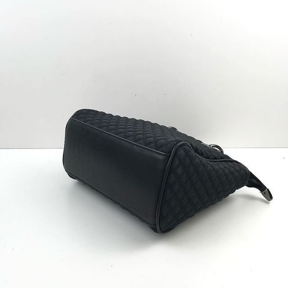 Текстильная сумка в стиле Леди с кожаной окантовкой С45-КТ-244 Черная