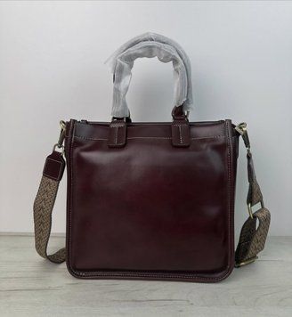 Жіноча сумка із гладкої шкіри Lanvera с102-4449 Шоколадна