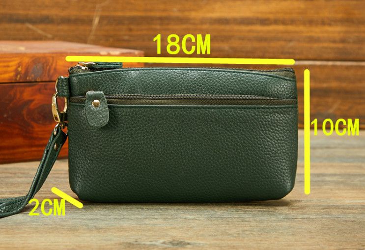 Великий шкіряний гаманець косметичка з ремінцем на руку С05-КТ-10216 Чорний