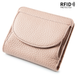 Міні шкіряний гаманець складаний з відділом для дрібниці А15-КТ-10263 Рожевий