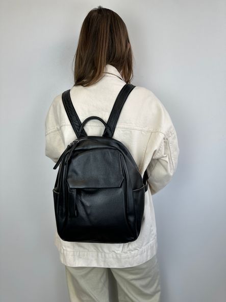 Шкіряний рюкзак гладка фактура з карманом спереду С02-КТ-2832 Бордовий