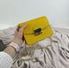 Стильная сумка клатч на цепочке в стиле фурла 0154 Желтый