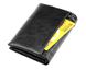 Шкіряний невеликий гаманець застібка на блискавці спереду А03-КТ-10223 Чорний