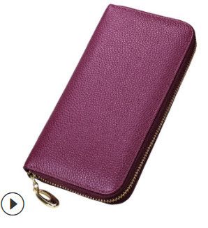 Шкіряний великий гаманець прямокутне портмоне на блискавці А03-КТ-10243 Рожевий
