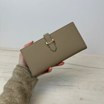 Великий шкіряний гаманець з клапаном 6905-А17-КТ-10306 Бежевий