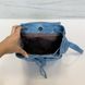 Текстильний рюкзак із водовідштовхувальної тканини з клапаном на зав'язці 0555 Блакитний
