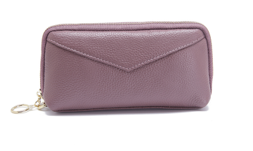 Кожаный кошелек косметичка с ремешком на руку А03-КТ-10218 Фиолетовый