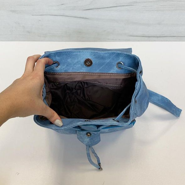 Текстильный рюкзак из водоотталкивающей ткани с клапаном на завязке 0555 Серый